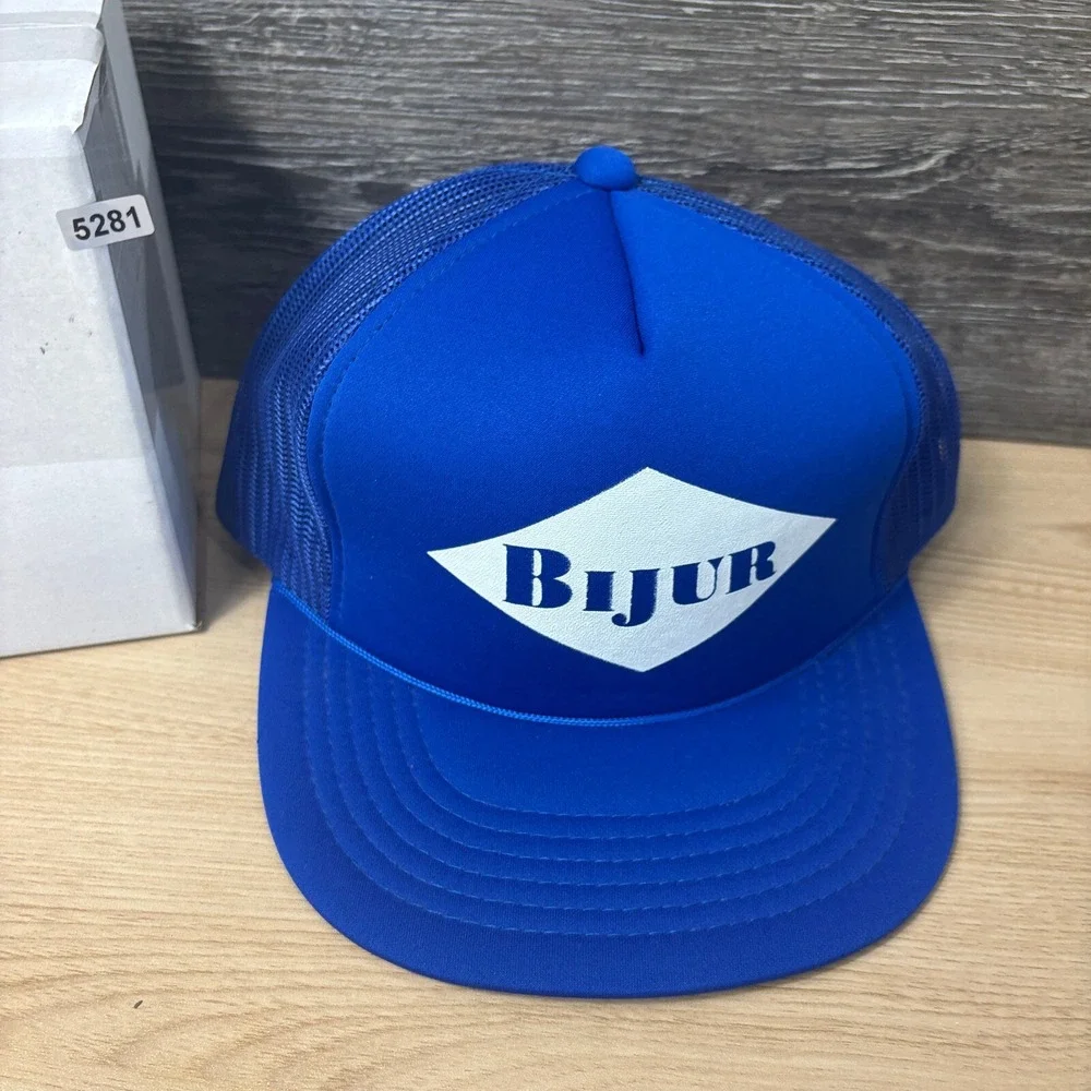 Vintage Bijur Hat Cap Snapback Blue Trucker‎ Adjustable